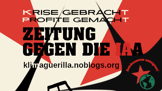 Banner: Link zur Zeitung gegen die IAA